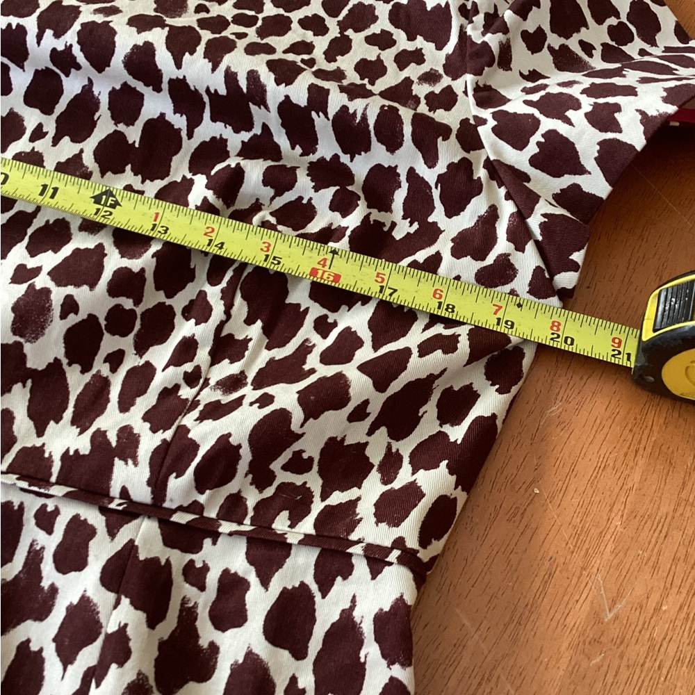 J. Crew V-back dress in giraffe printed bi-stretch cotton - size 14 - NWT! - Picture 11 of 13